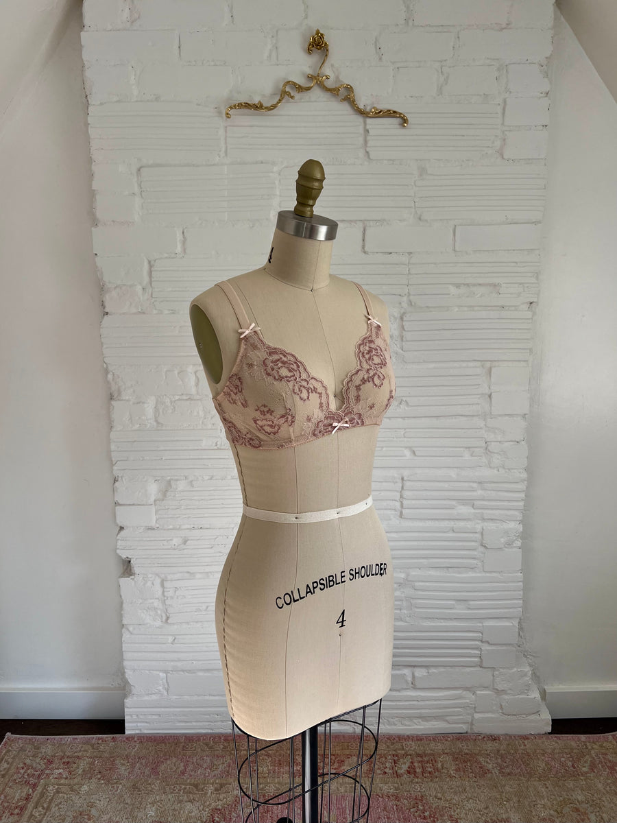 Old Rose Lace Bralette – heididolldesigns